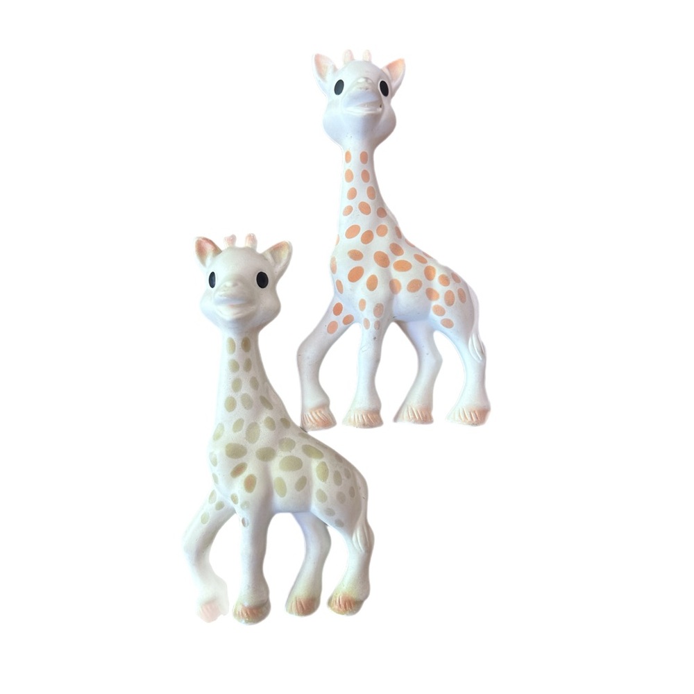 2 Sophie Giraffe Baby Squeaky Teether Grip Toy Teething Original La Girafe 7.5”